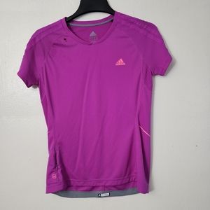Adidas Supernova Running Shirt Womens Shirt Little Side Pocket Pink